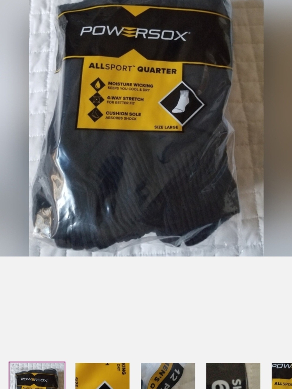 Allsport Quarter Men's Black Athletic Socks